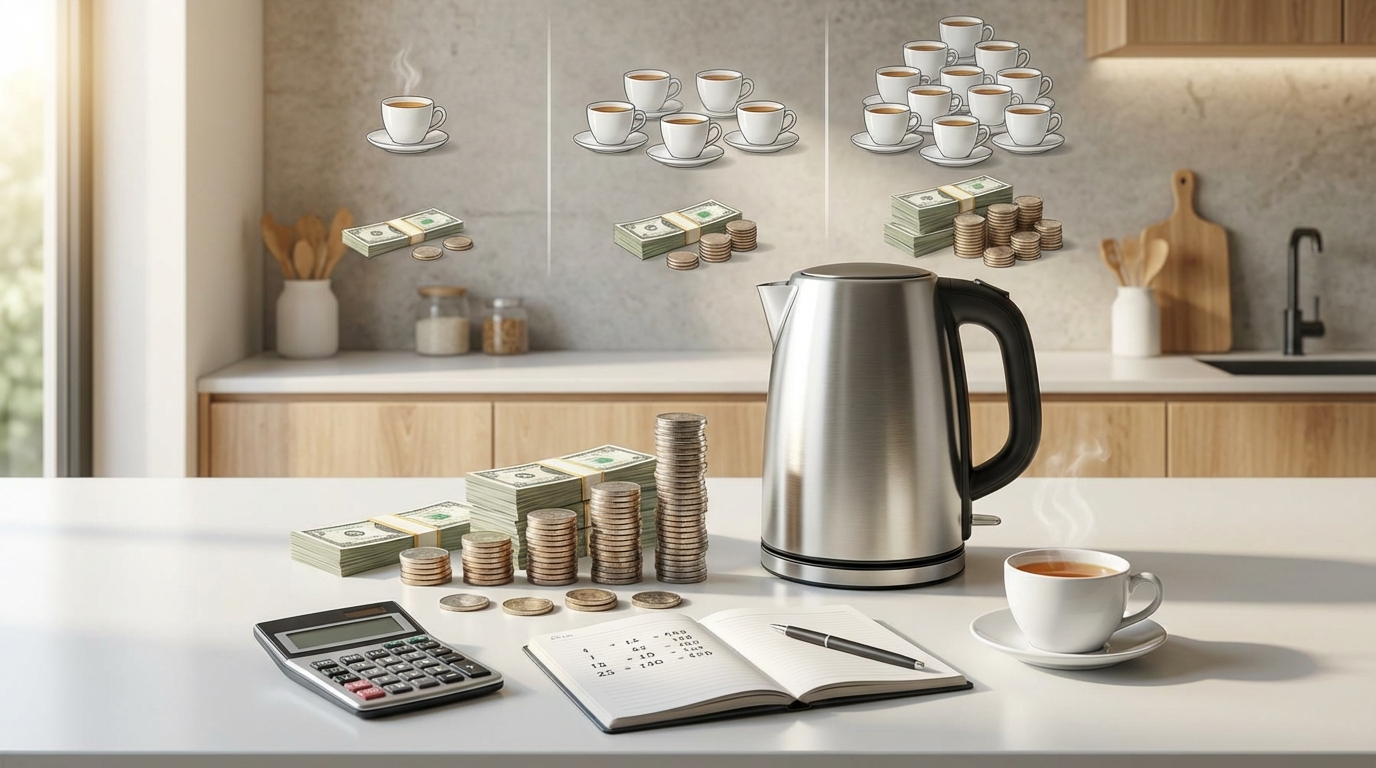 電気ケトルで年間いくら節約できる？使用頻度別シミュレーション