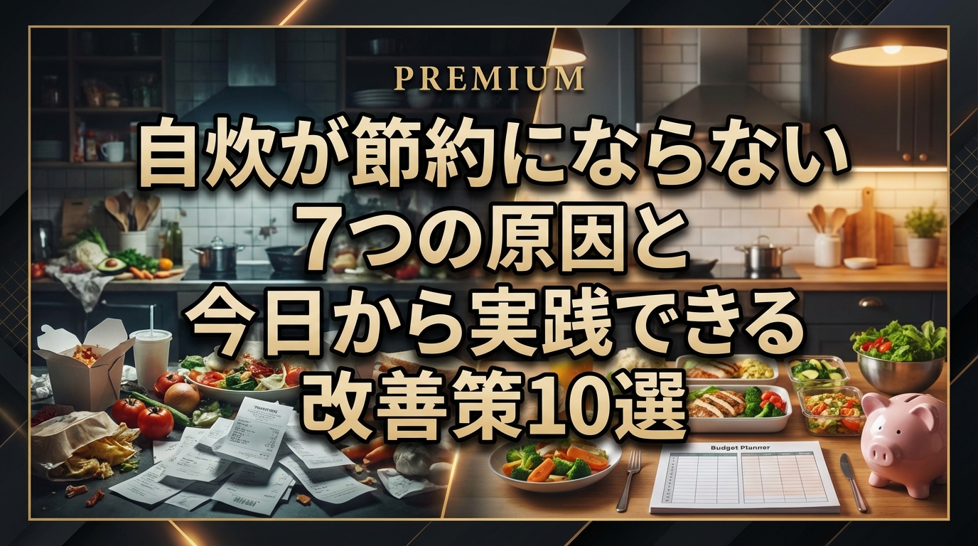 自炊が節約にならない7つの原因と今日から実践できる改善策10選