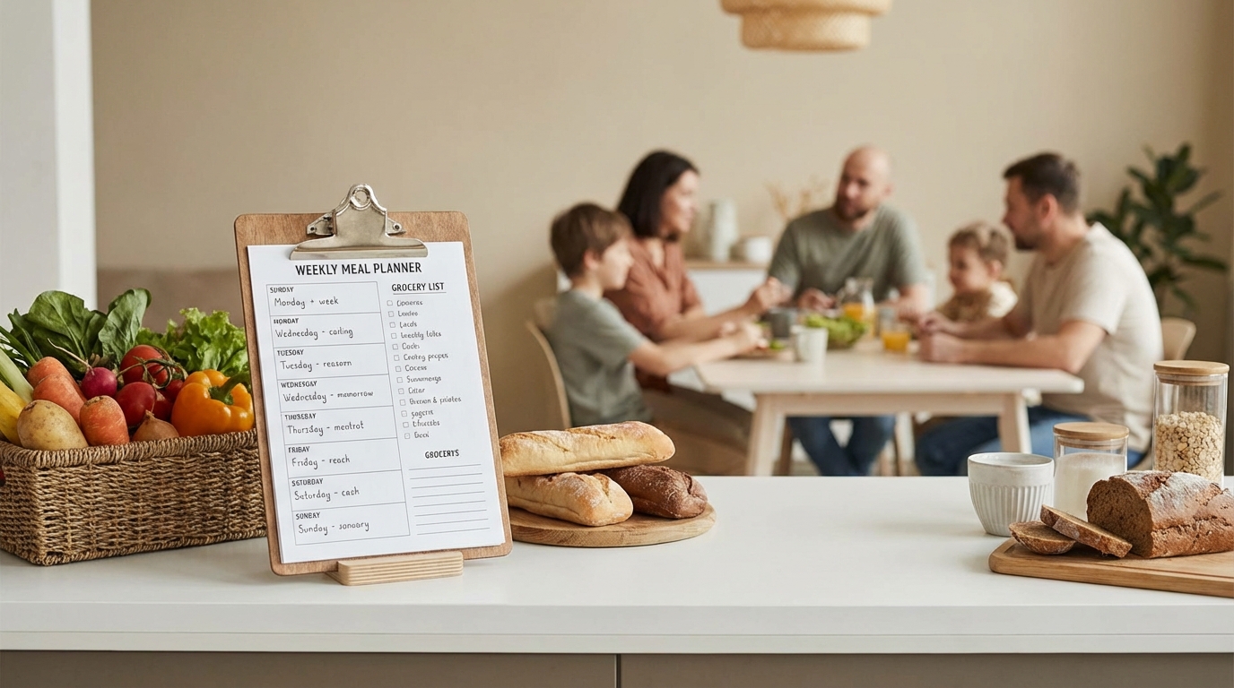 4人家族の1週間献立例と買い物リスト【そのまま使える】