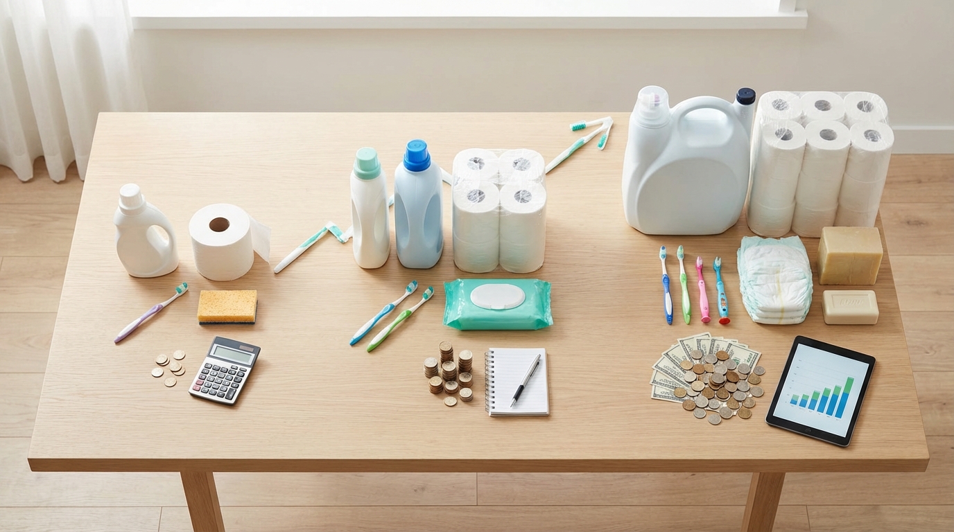日用品費の平均はいくら？世帯人数別の目安