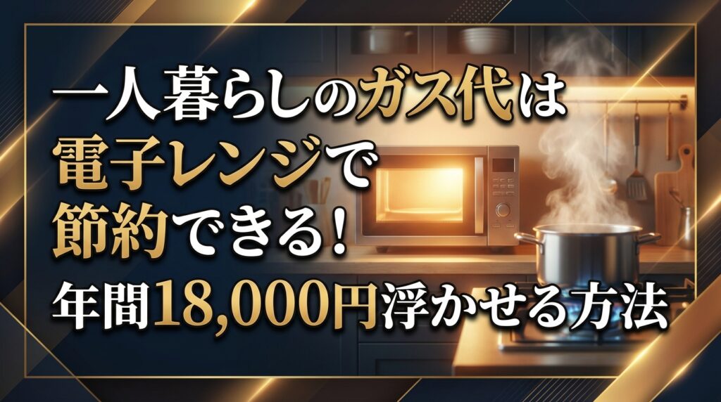一人暮らしのガス代は電子レンジで節約できる！年間18,000円浮かせる方法