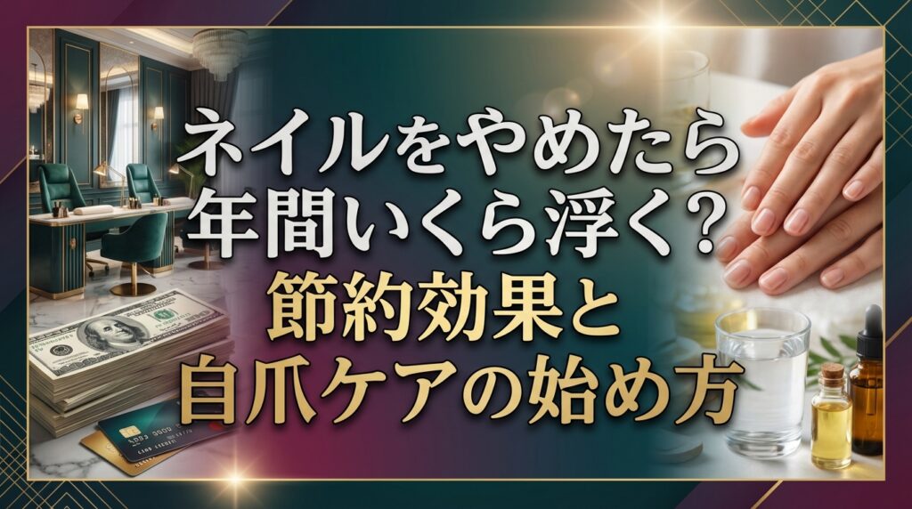 ネイルをやめたら年間いくら浮く？節約効果と自爪ケアの始め方