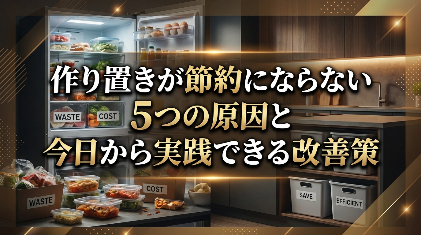 作り置きが節約にならない5つの原因と今日から実践できる改善策