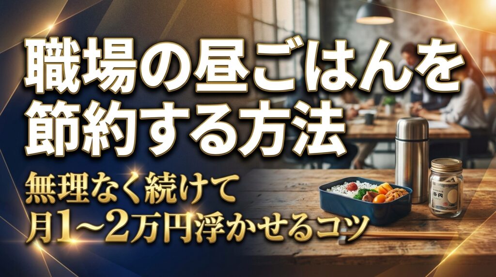 職場の昼ごはんを節約する方法｜無理なく続けて月1〜2万円浮かせるコツ