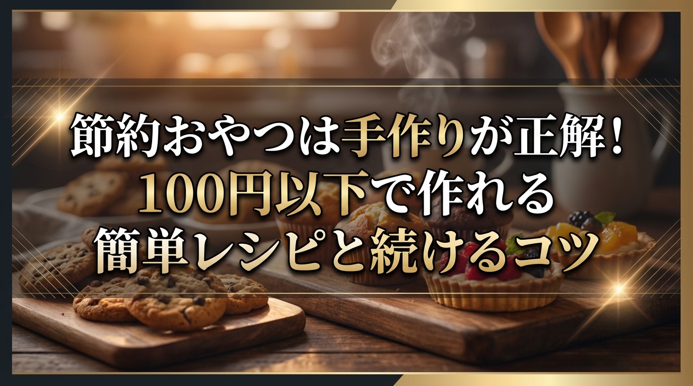 節約おやつは手作りが正解！100円以下で作れる簡単レシピと続けるコツ