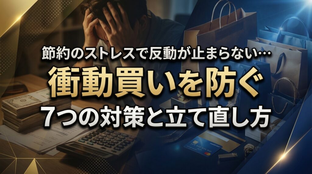 節約のストレスで反動が止まらない…衝動買いを防ぐ7つの対策と立て直し方