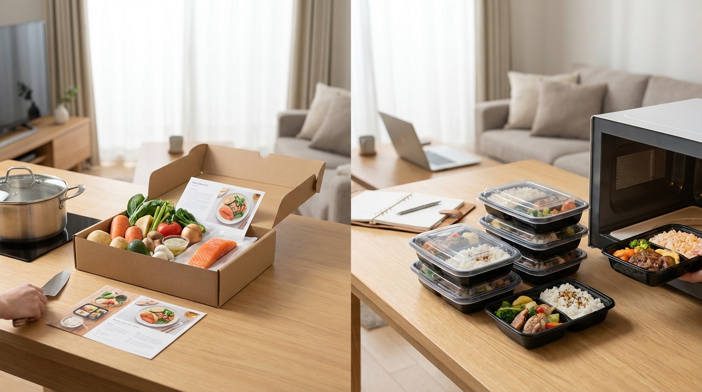 忙しい一人暮らし向けの選択肢｜ミールキット・冷凍弁当との比較