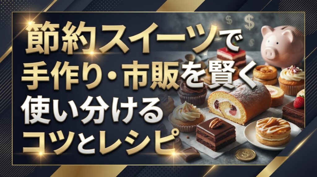 節約スイーツで年間5万円浮く！手作り・市販を賢く使い分けるコツとレシピ