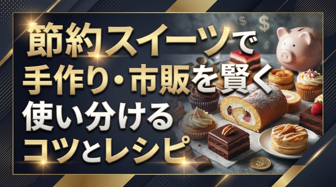 節約スイーツで年間5万円浮く!手作り・市販を賢く使い分けるコツとレシピ