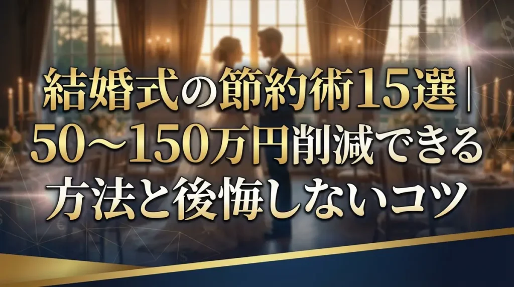 結婚式の節約術15選｜50〜150万円削減できる方法と後悔しないコツ