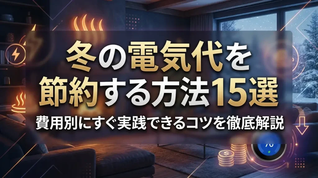 冬の電気代を節約する方法15選｜費用別にすぐ実践できるコツを徹底解説