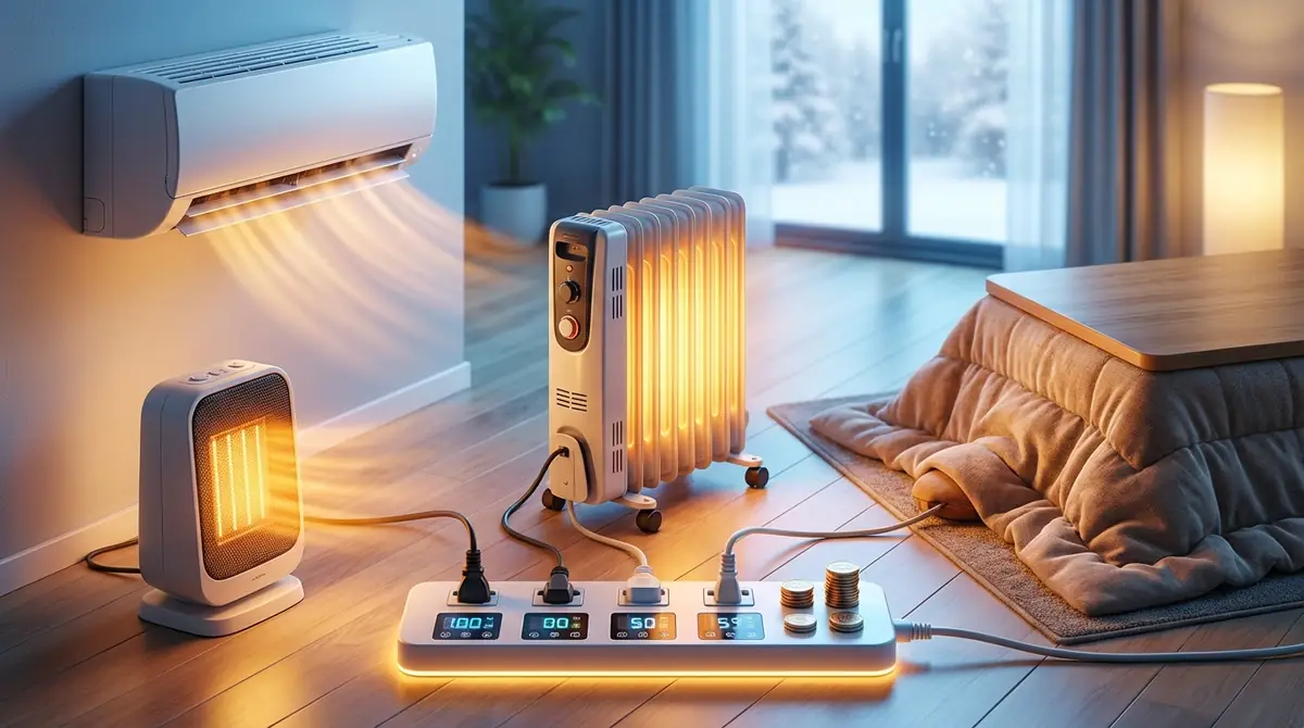 暖房器具別の電気代比較【早見表】