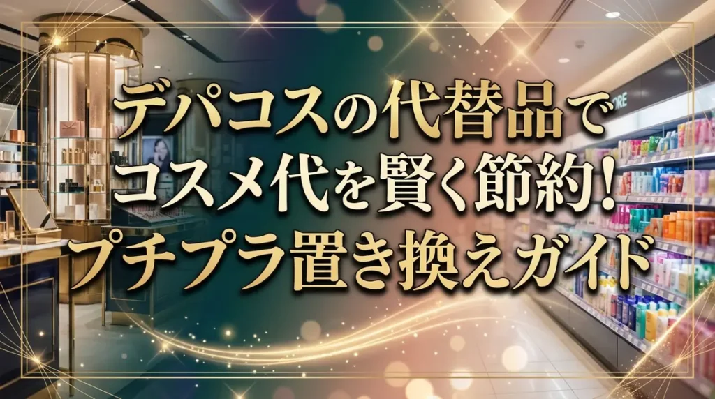 デパコスの代替品でコスメ代を賢く節約！プチプラ置き換えガイド