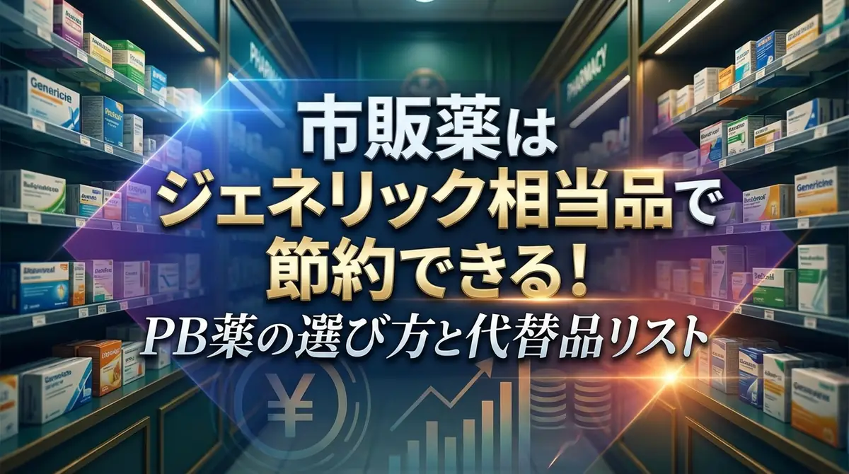 市販薬はジェネリック相当品で節約できる！PB薬の選び方と代替品リスト