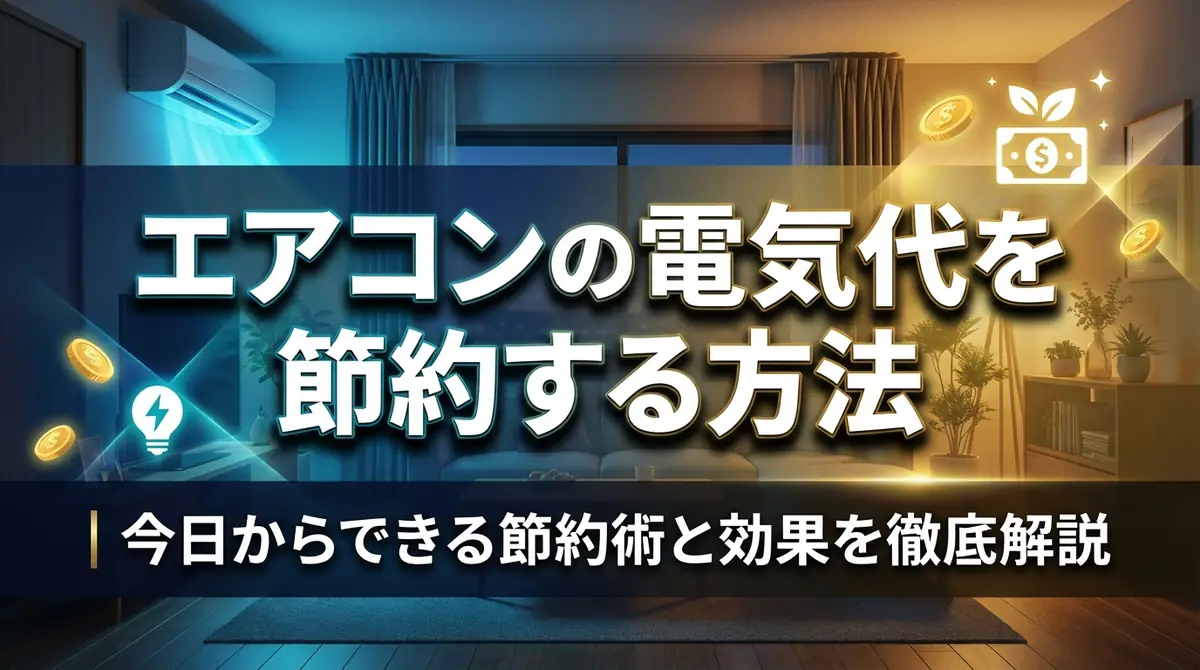 エアコンの電気代を節約する方法｜今日からできる節約術と効果を徹底解説