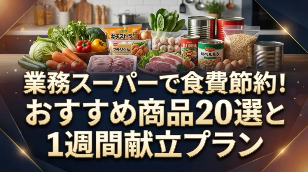 業務スーパーで食費節約！おすすめ商品20選と1週間献立プラン