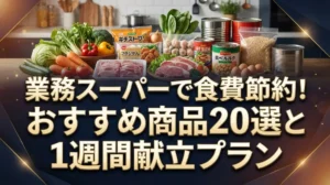 業務スーパーで食費節約！おすすめ商品20選と1週間献立プラン
