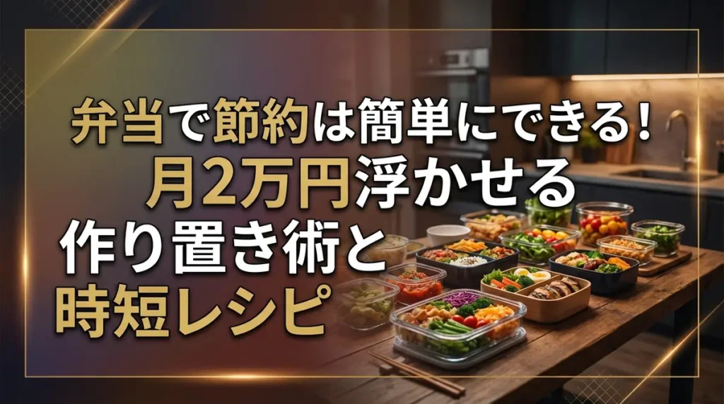 弁当で節約は簡単にできる！月2万円浮かせる作り置き術と時短レシピ