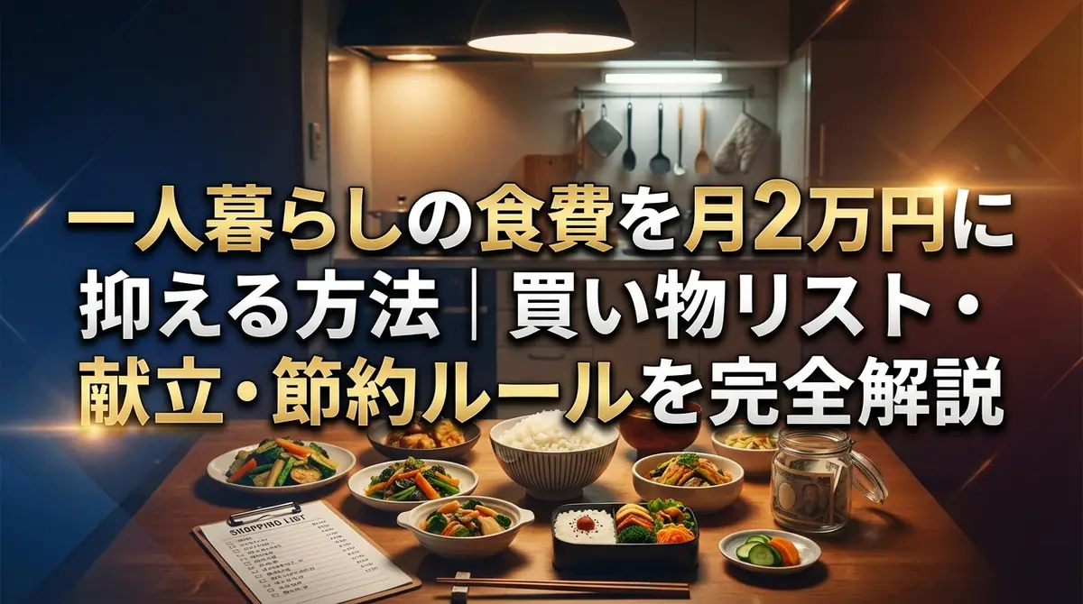 一人暮らしの食費を月2万円に抑える方法｜買い物リスト・献立・節約ルールを完全解説