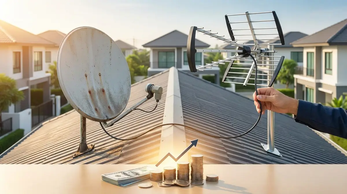 【方法2】衛星契約から地上契約への変更で年間約1万円削減