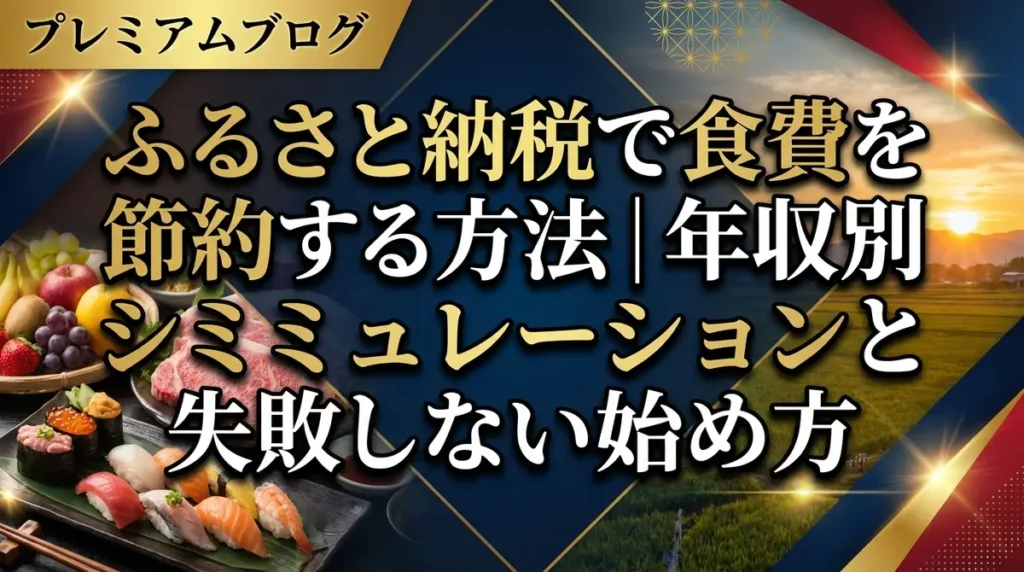 ふるさと納税で食費を節約する方法｜年収別シミュレーションと失敗しない始め方