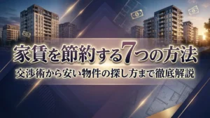 家賃を節約する7つの方法｜交渉術から安い物件の探し方まで徹底解説