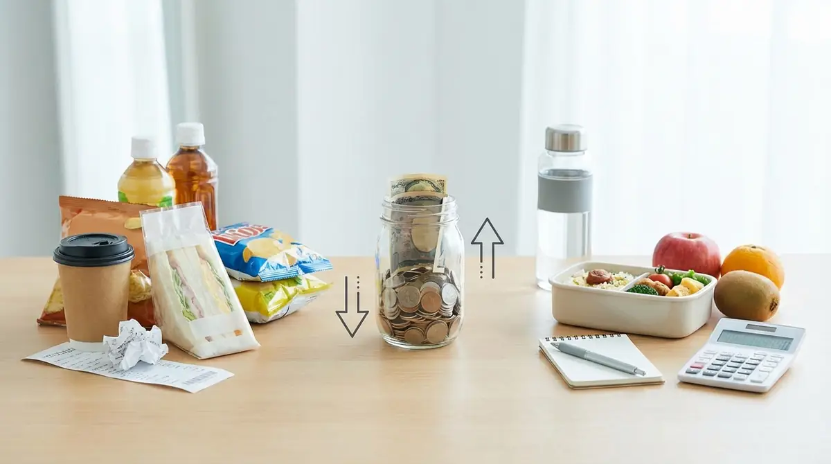 【シミュレーション】コンビニ代を月15,000円→9,000円に減らすモデルケース