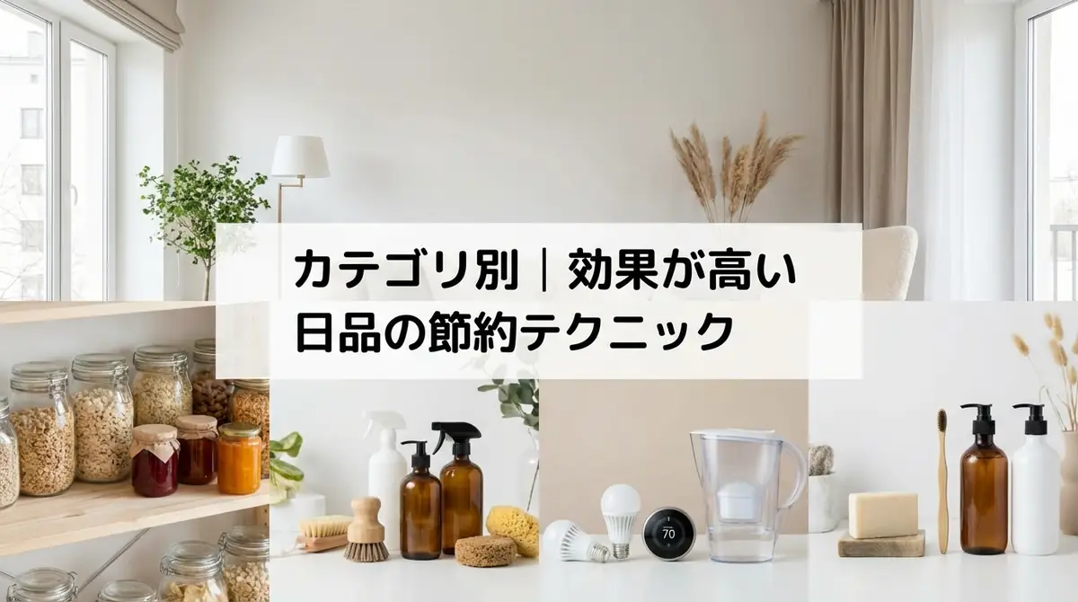 カテゴリ別|効果が高い日用品の節約テクニック