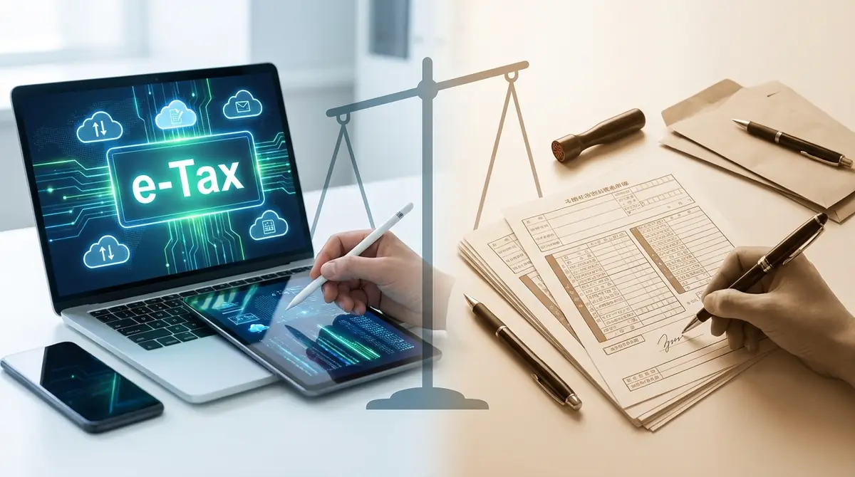 e-Taxと紙申告どちらを選ぶべきか｜メリット・デメリット比較