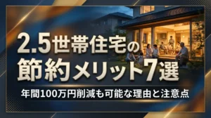 2.5世帯住宅の節約メリット7選｜年間100万円削減も可能な理由と注意点